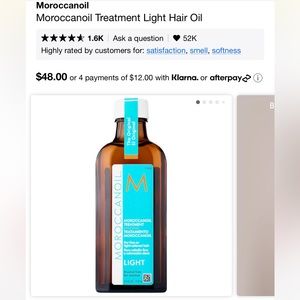 Moroocanoil Treatment Light Hair Oil